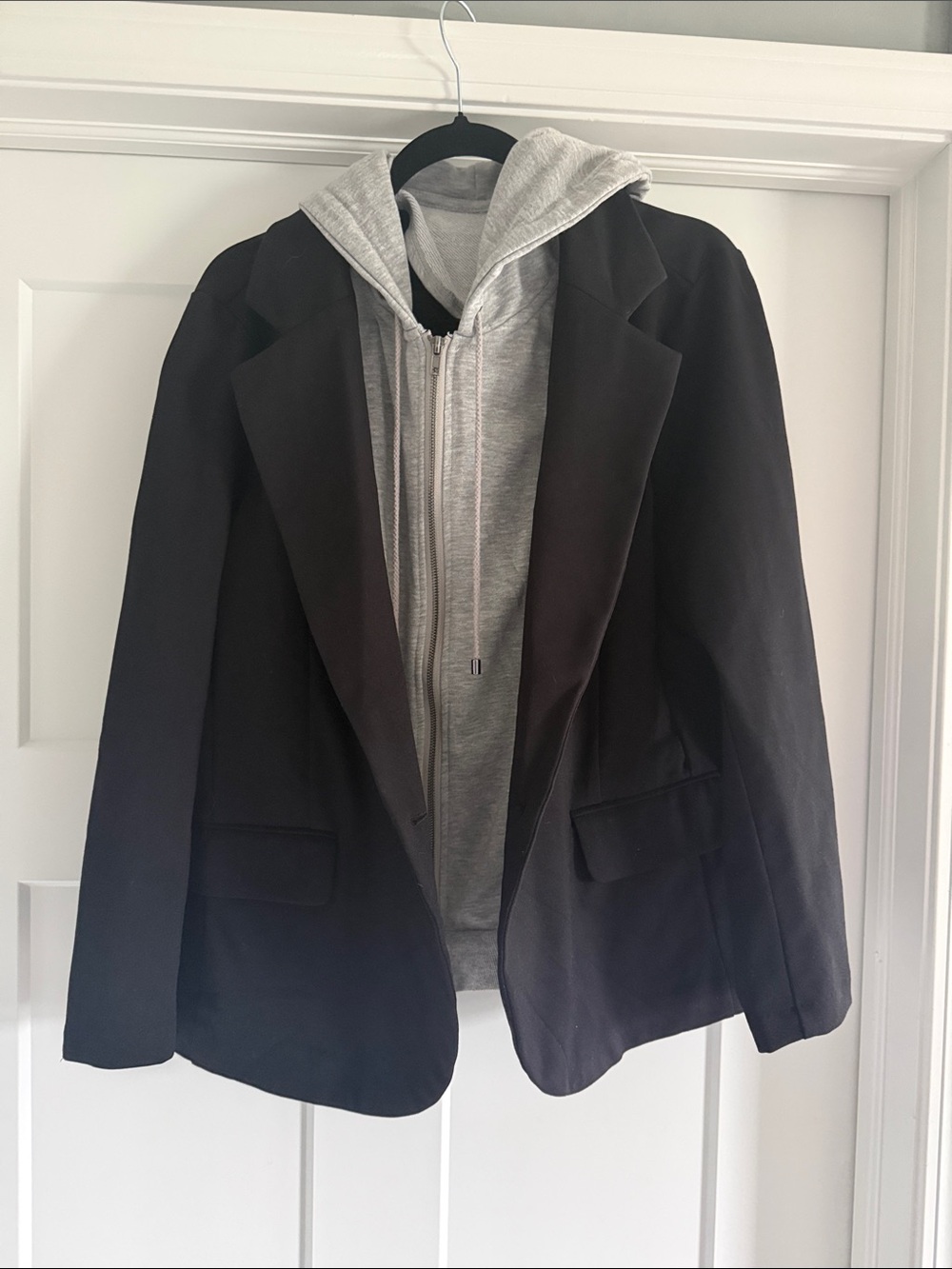 Liverpool Black Blazer with Attached Hoodie